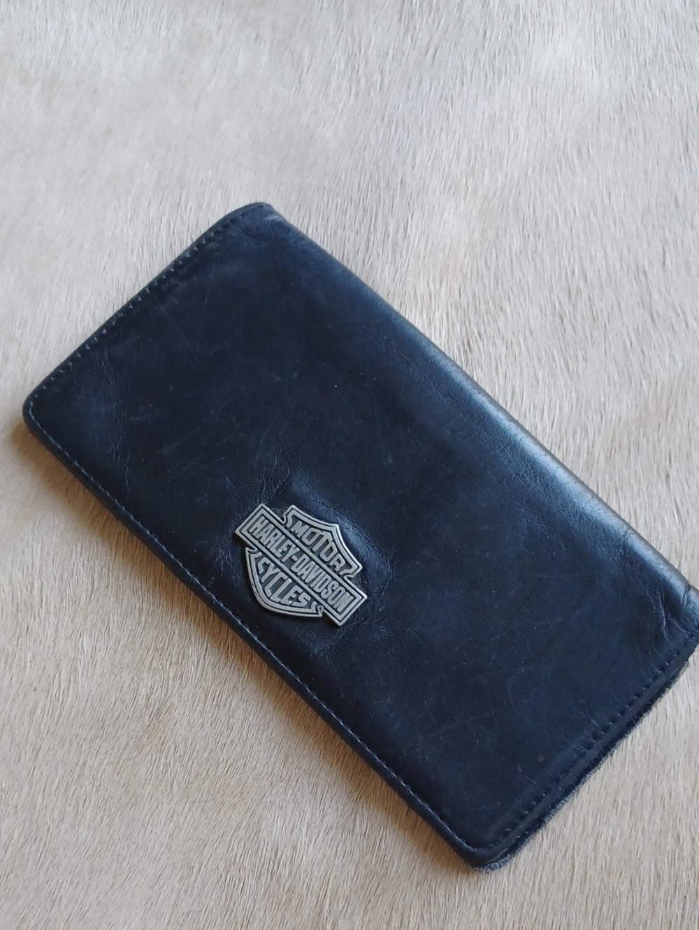 Vintage Motor Harley Davidson Checkbook Cover/ Wallet